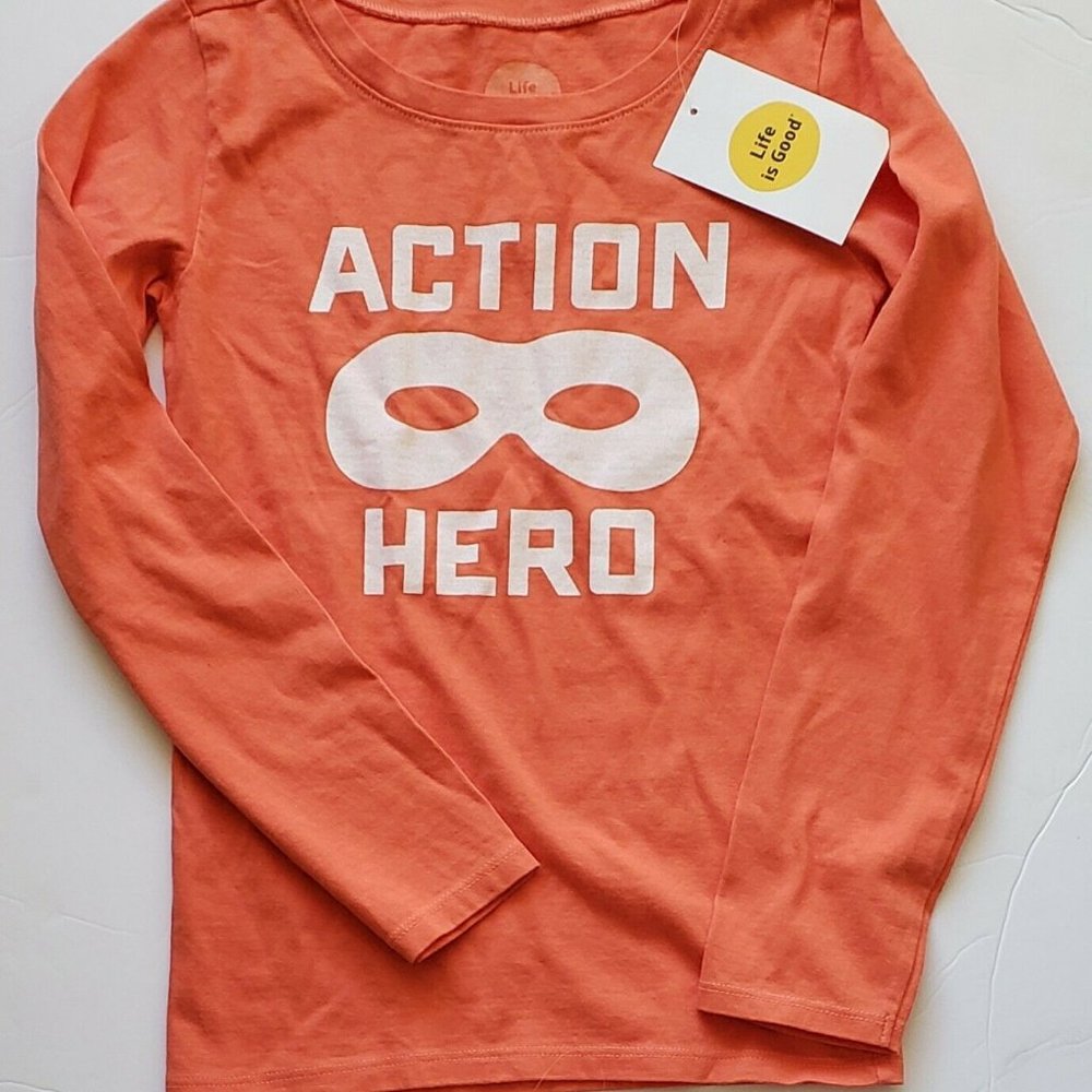 NEW Life Is Good Girls Size S 5-6y Shirt Top